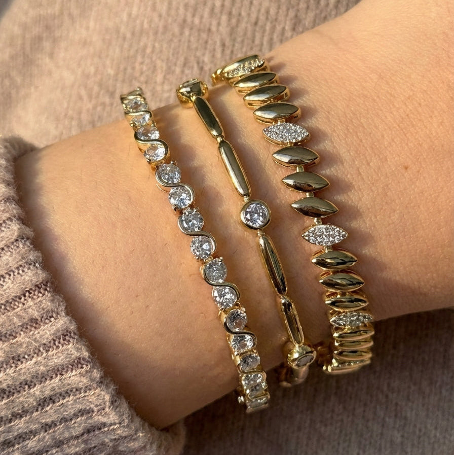 Çelik | Barrel Taşlı Bileklik