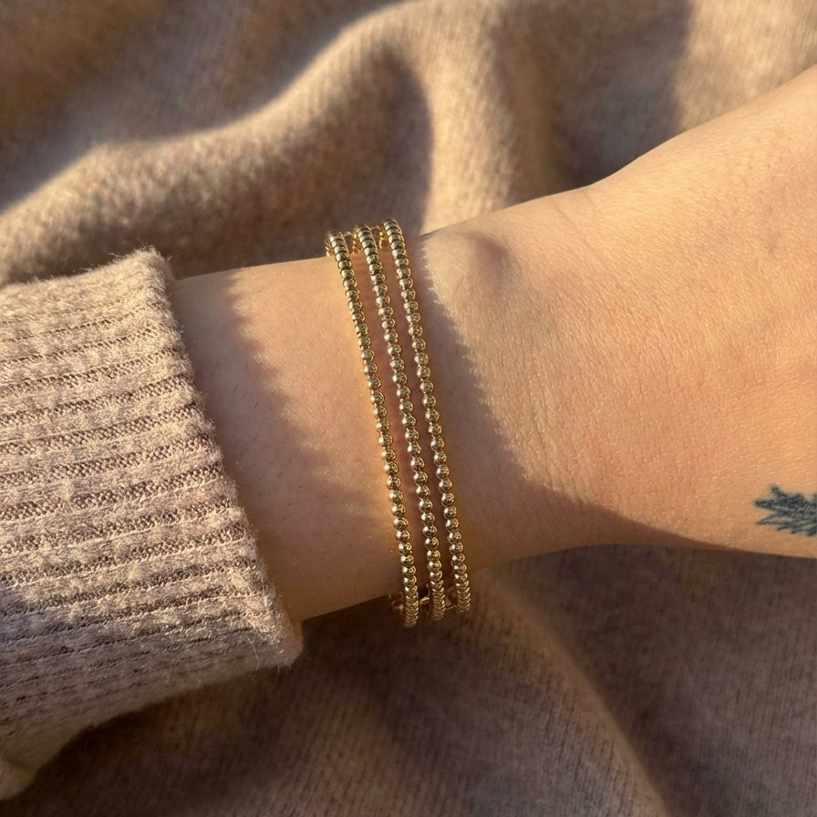 Çelik | Bead Kelepçe Bilezik