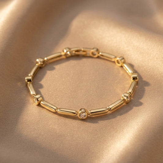 Çelik | Barrel Taşlı Bileklik