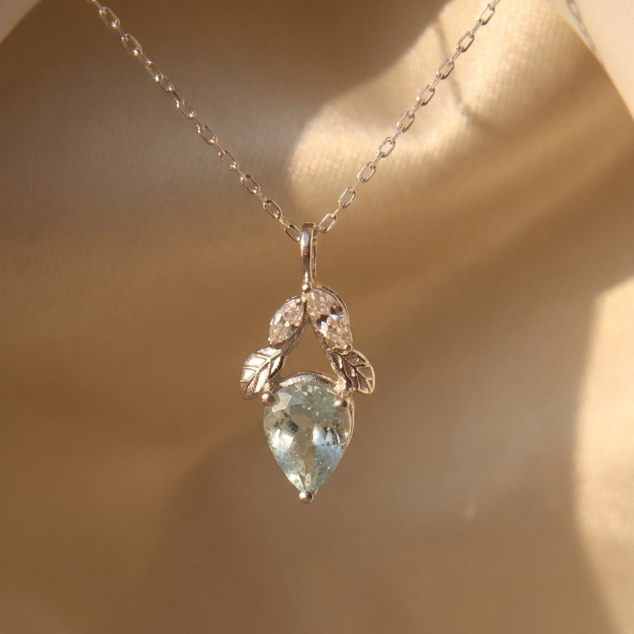 Gümüş | Serena Aquamarine Doğal Taşlı Kolye