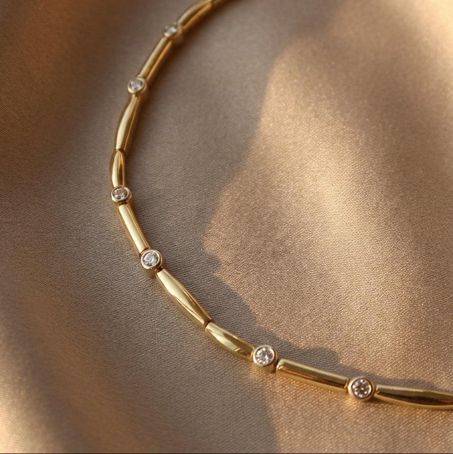 Gümüş | Vesper Taşlı Kolye