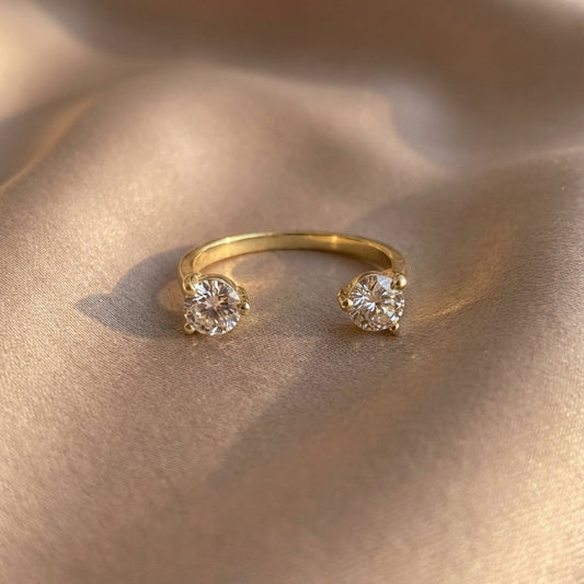 Gümüş | Twin Taşlı Yüzük