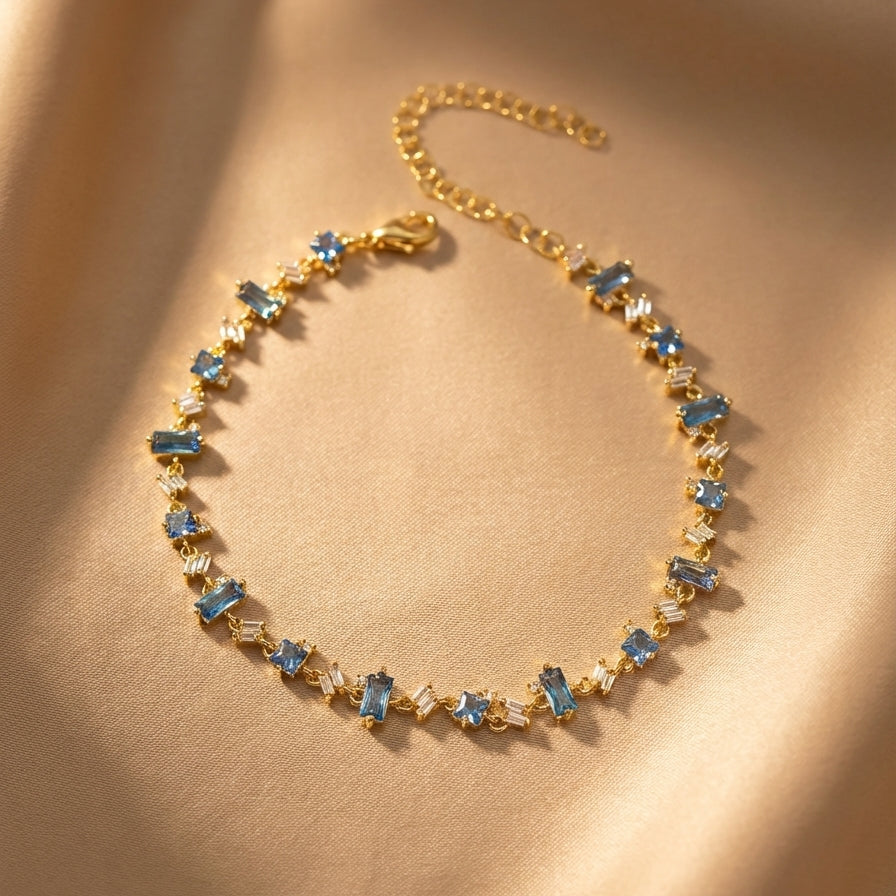 Gümüş | Gemma Renkli Taşlı Bileklik