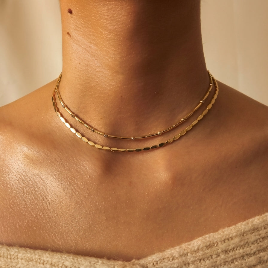 Gümüş | Glimmer Oval Kolye