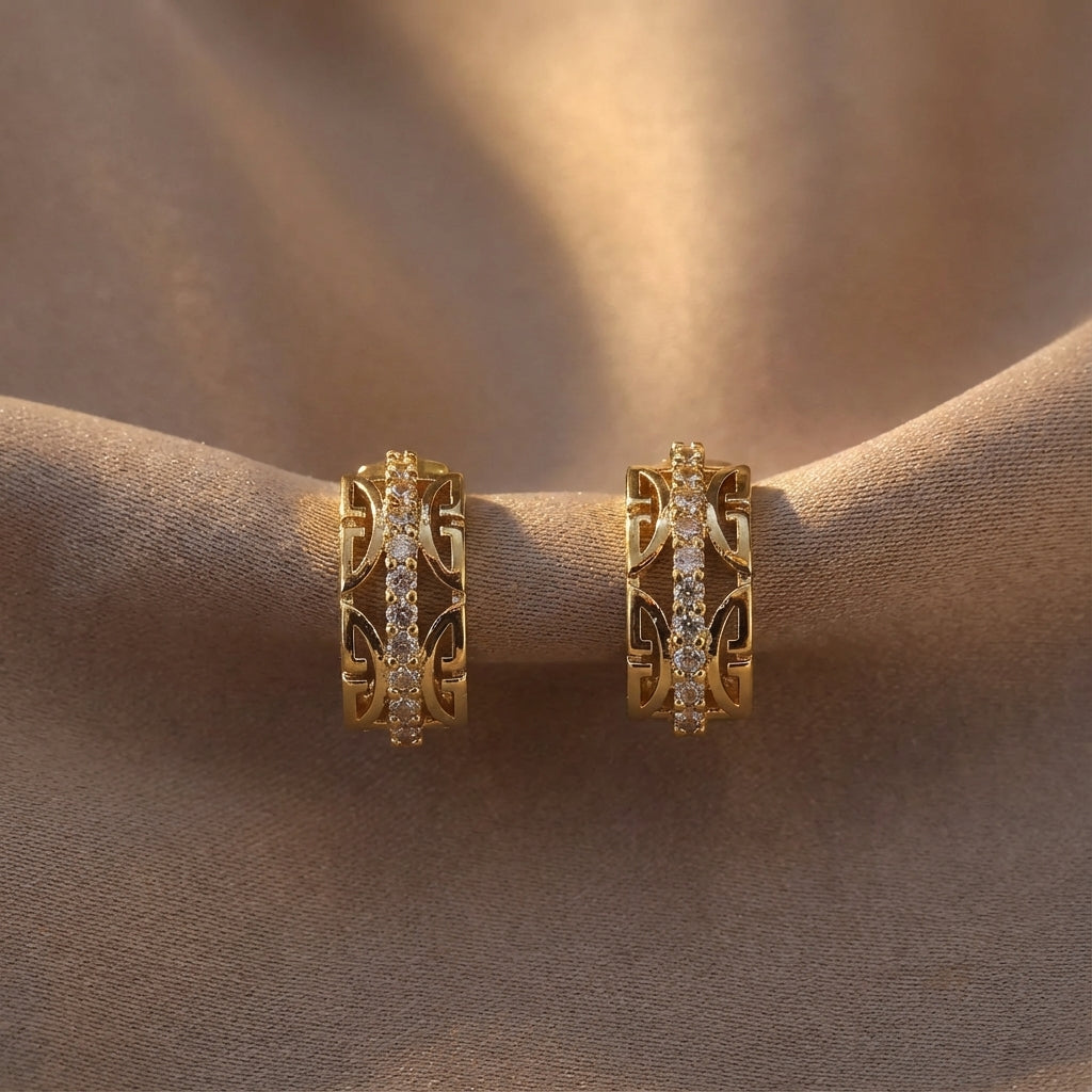 Çelik | Celeste Halka Küpe