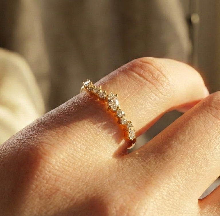 Gümüş | Starlight Serçe Parmak Yüzüğü